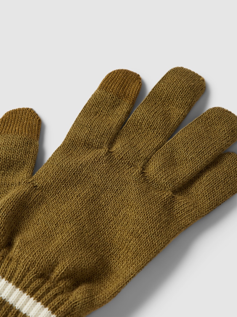 Handschuhe mit Label-Detail Modell 'BEN' in olivgrün