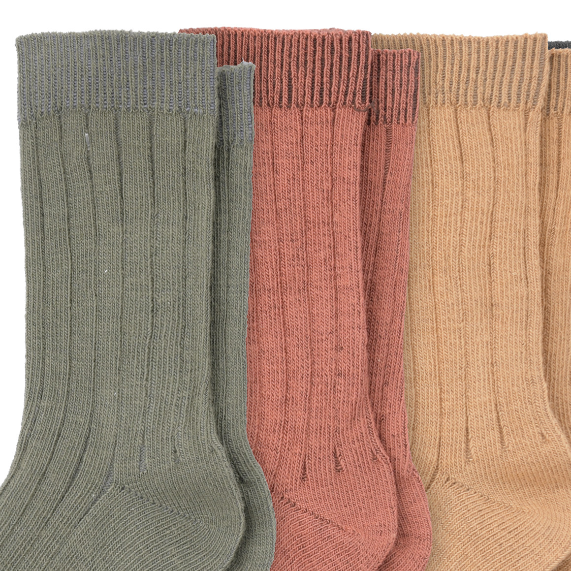4 Paar Baby Socken mit Rippstruktur