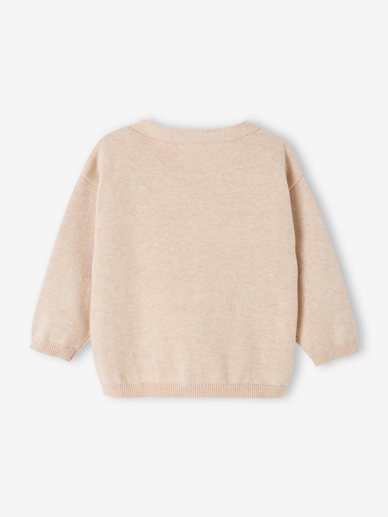 Vertbaudet Baby Strickjacke Oeko-Tex - beige meliert