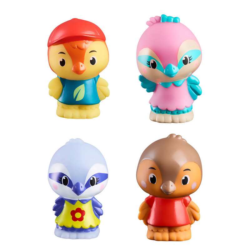 Lot de 4 figurines oiseaux Twitwit Klorofil