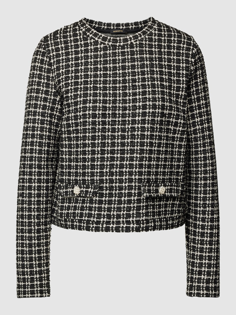 Pullover mit Gitterkaro in black