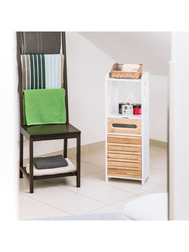 relaxdays Beistellschrank 5 Ablagen in Weiß günstig kaufen onesize