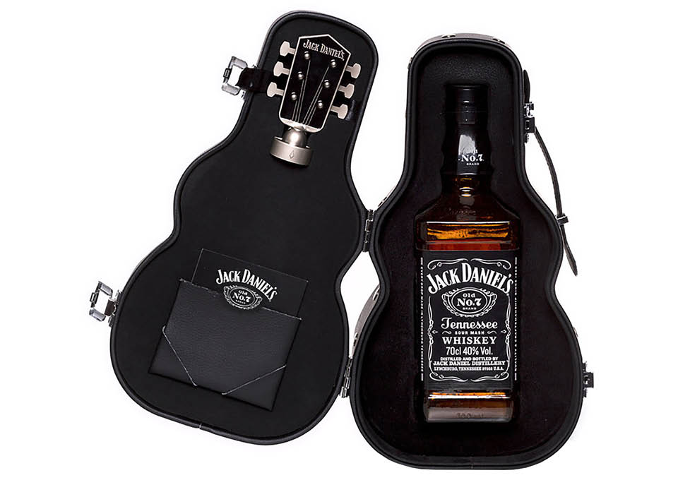 Old No. 7 Tennessee Whiskey Guitar Case Jack Daniel's 0,7 ℓ, Étui à...