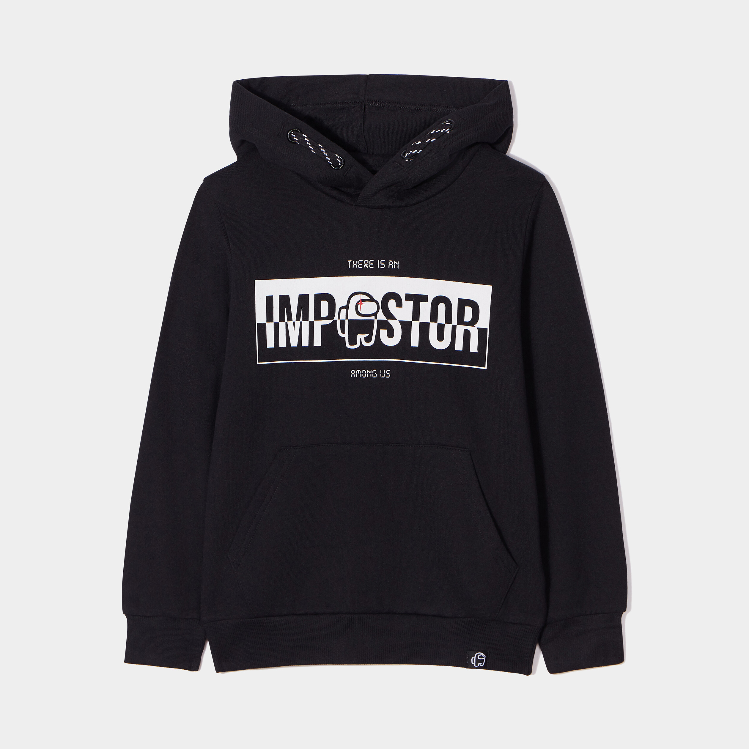 Sweat à capuche hoodie Among Us noir garçon | La Halle