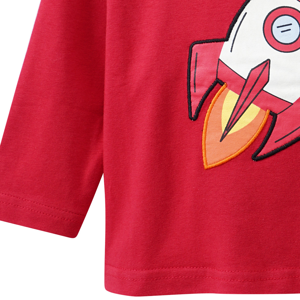 Baby Langarmshirt mit Raumschiff-Applikation