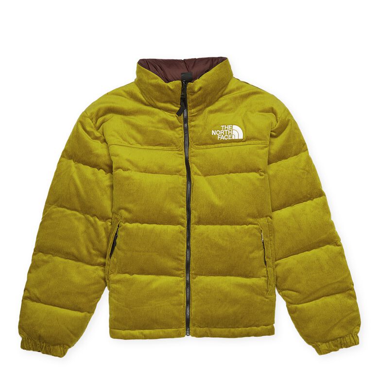 The North Face Reversible Nuptse Jacket sulphur moss/coal brown