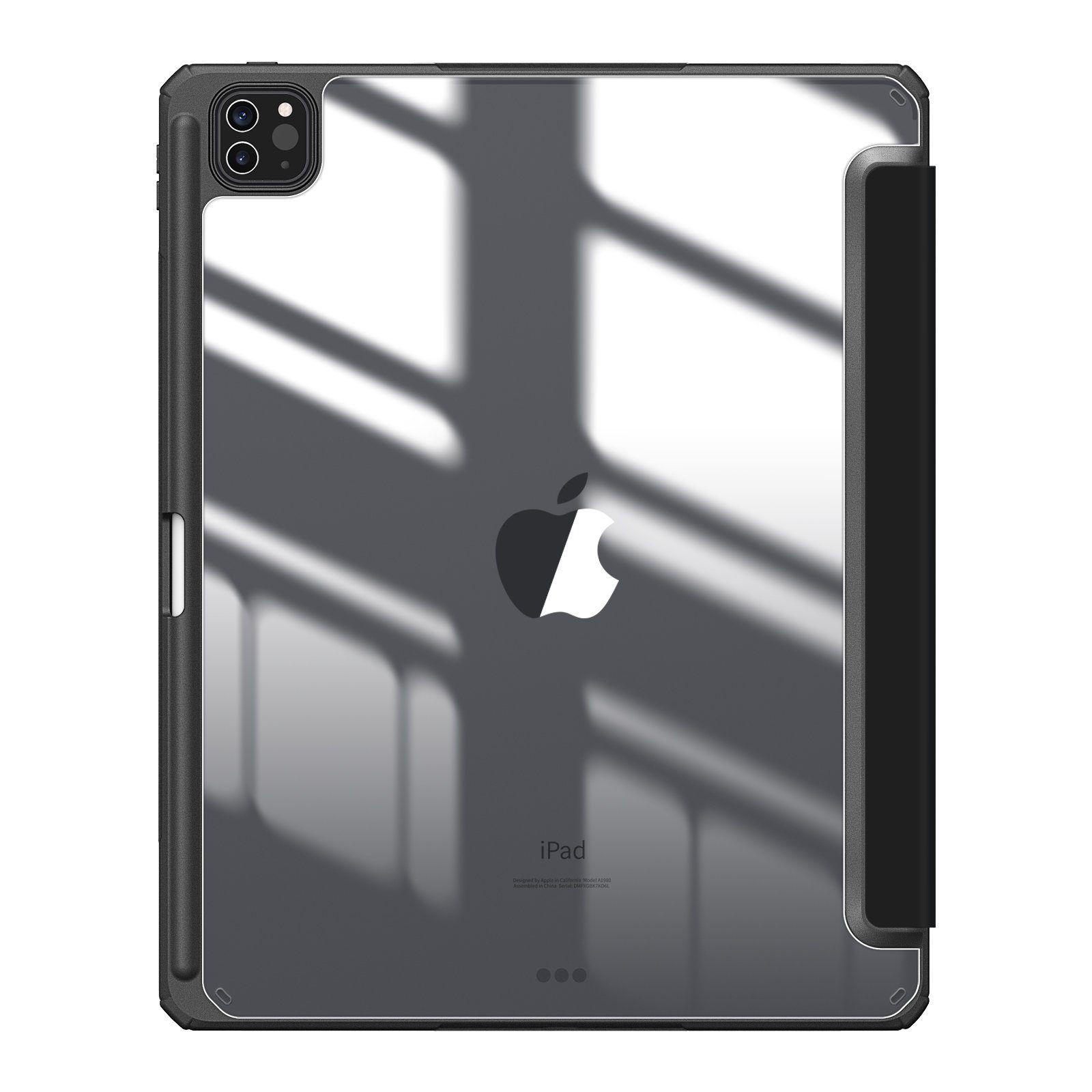 Fintie Tablet-Hülle für iPad Pro 12.9 2022 (6. Generation)/ iPad Pro 12.9 2021/2020/2018, mit Stifthalter-Hülle mit transparenter Hartschale auf der Rückseite