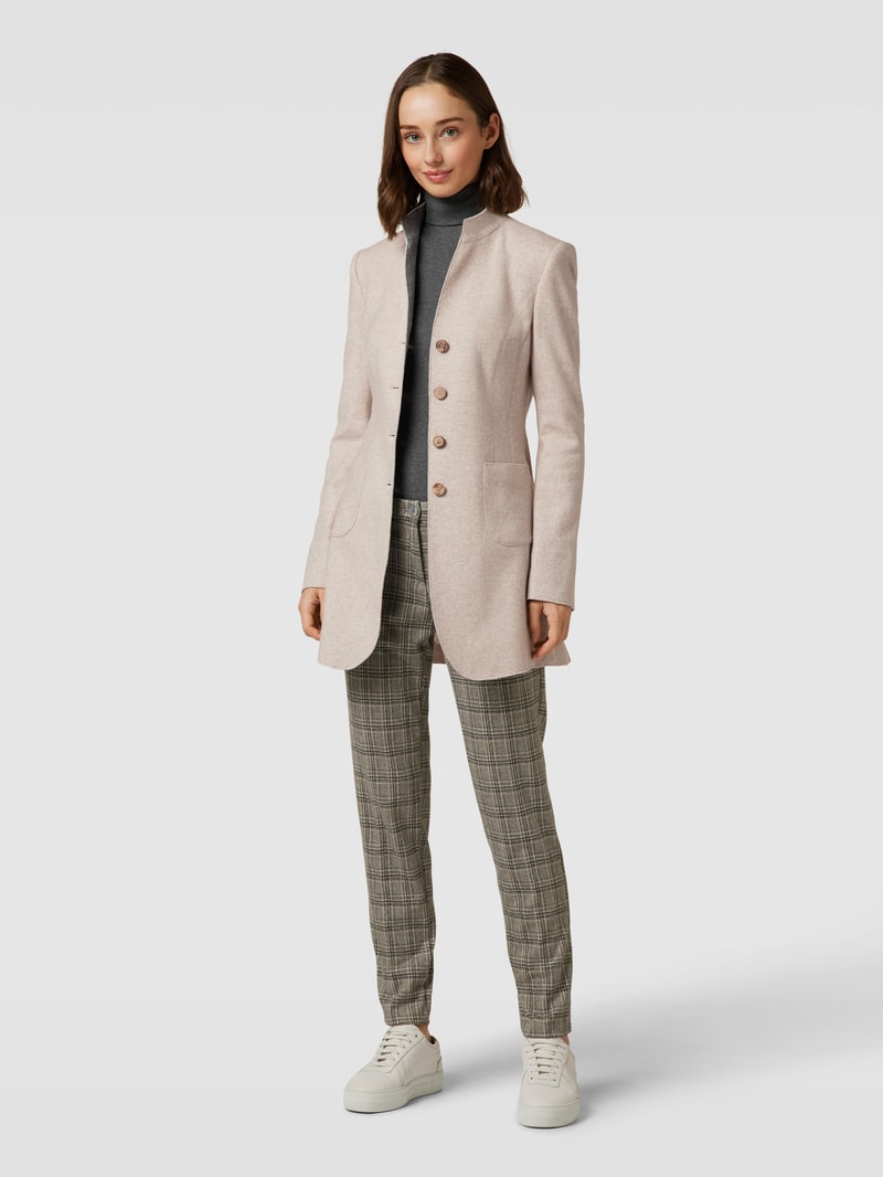 Blazer mit Stehkragen in sand