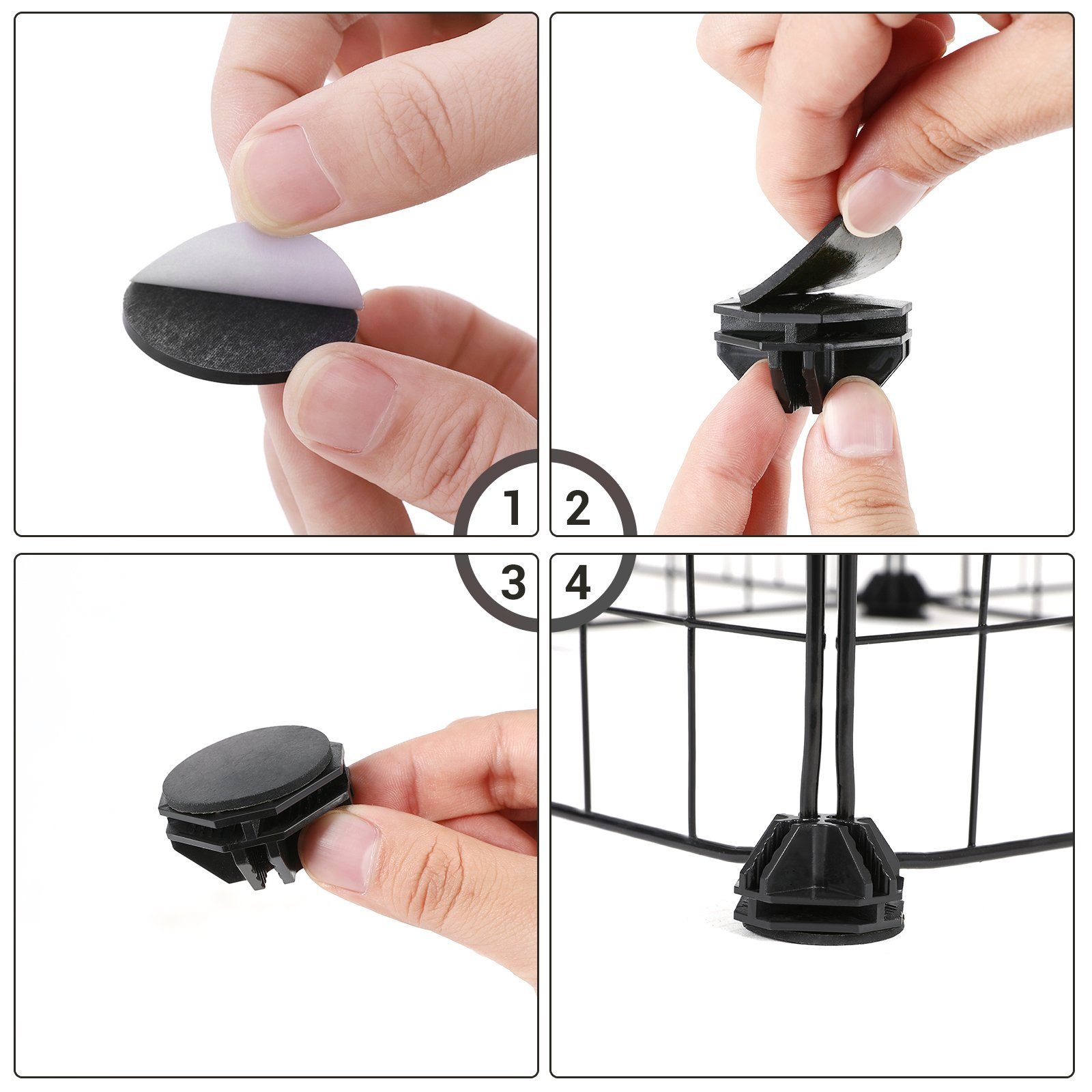 SONGMICS Kleintierkäfig, 2 separate Bereiche, mit Boden aus Gewebe, 3 Türen
