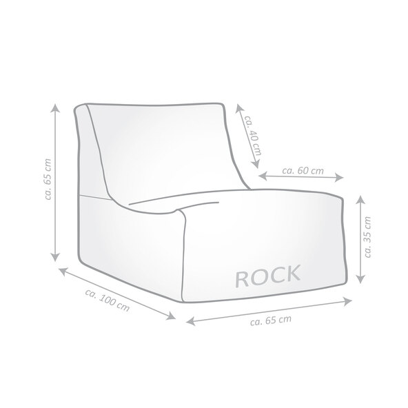 Talea Rock Outdoor Sitzsack, sand