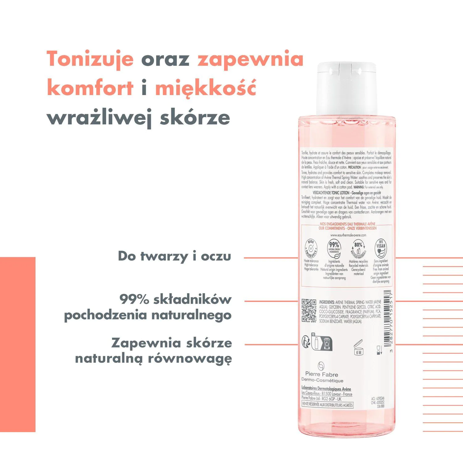 Avène Απαλή Τονωτική Λοσιόν Προσώπου