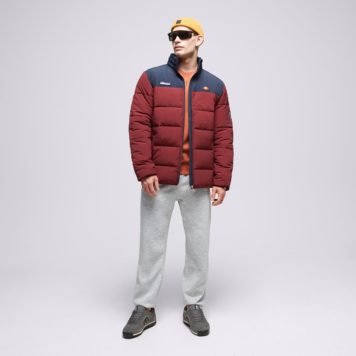 ELLESSE DAUNENJACKE NEBULA BRGND/NAVY PADDED JACKET Dunkelrot