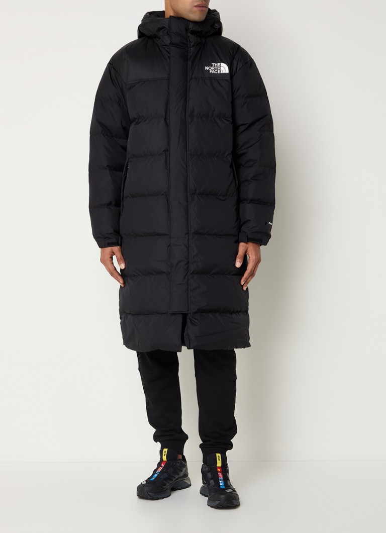 Prošivena parka The North Face Niptse s punjenjem od perja i kapuljačom