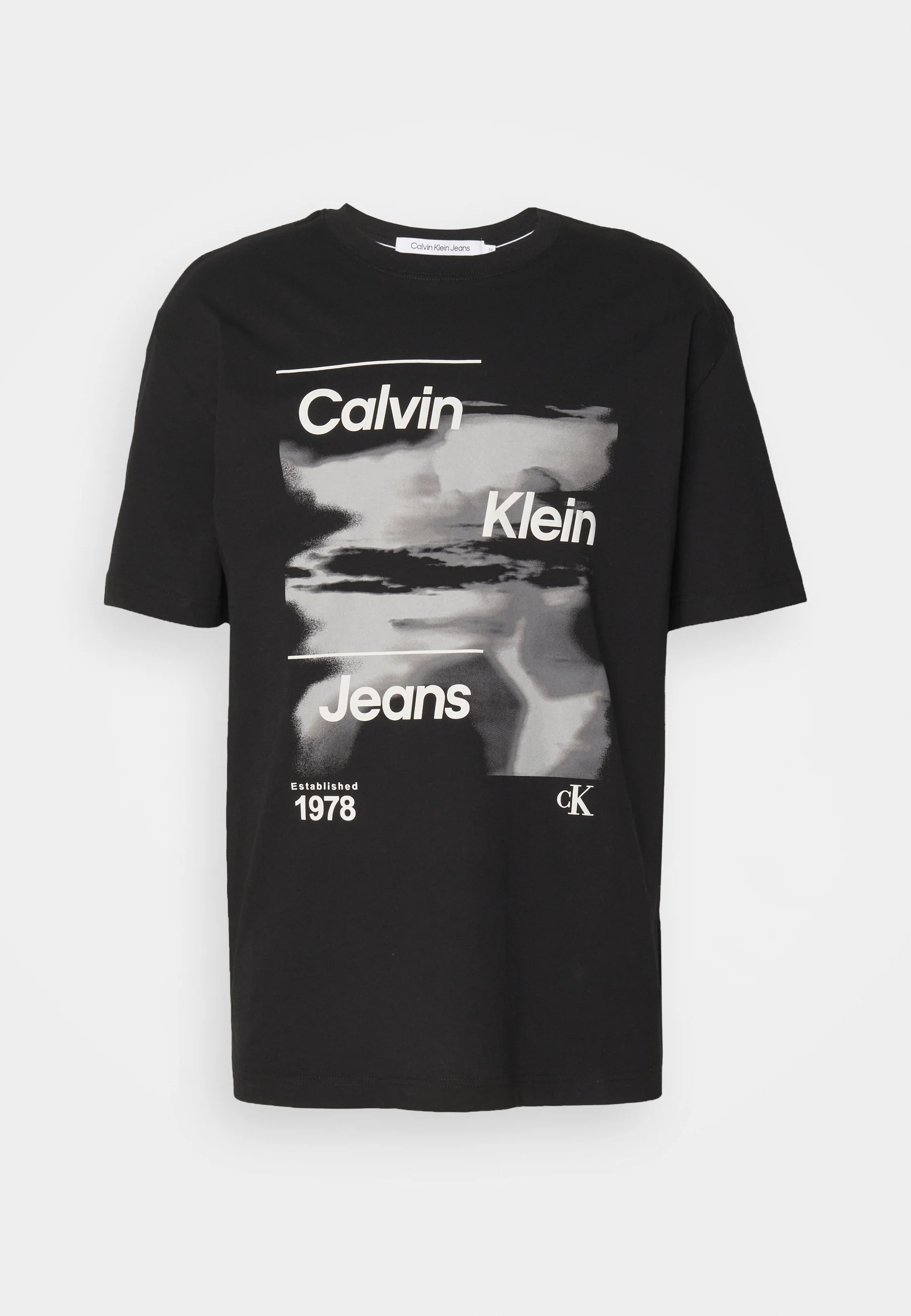 Calvin Klein Jeans DIFFUSED LOGO TEE UNISEX - Camiseta con estampado
