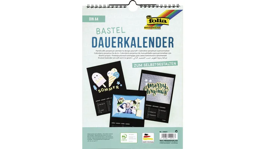 folia Dauerkalender mit Spiralbindung