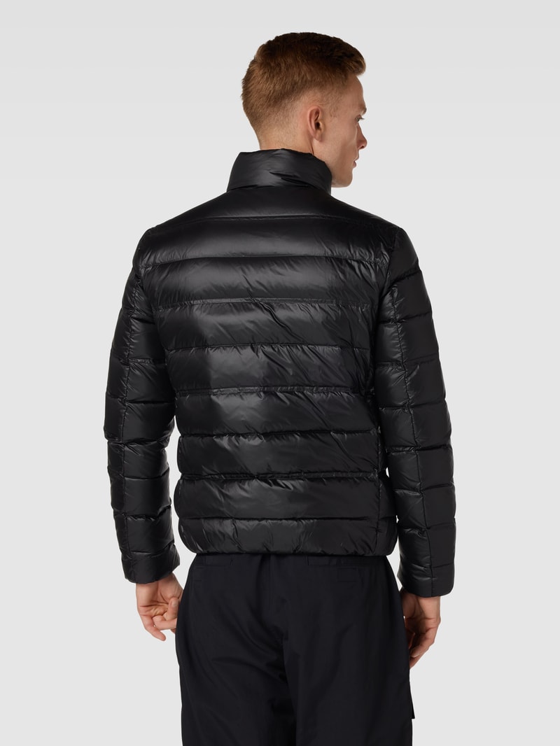 Daunenjacke mit Label-Detail in schwarz