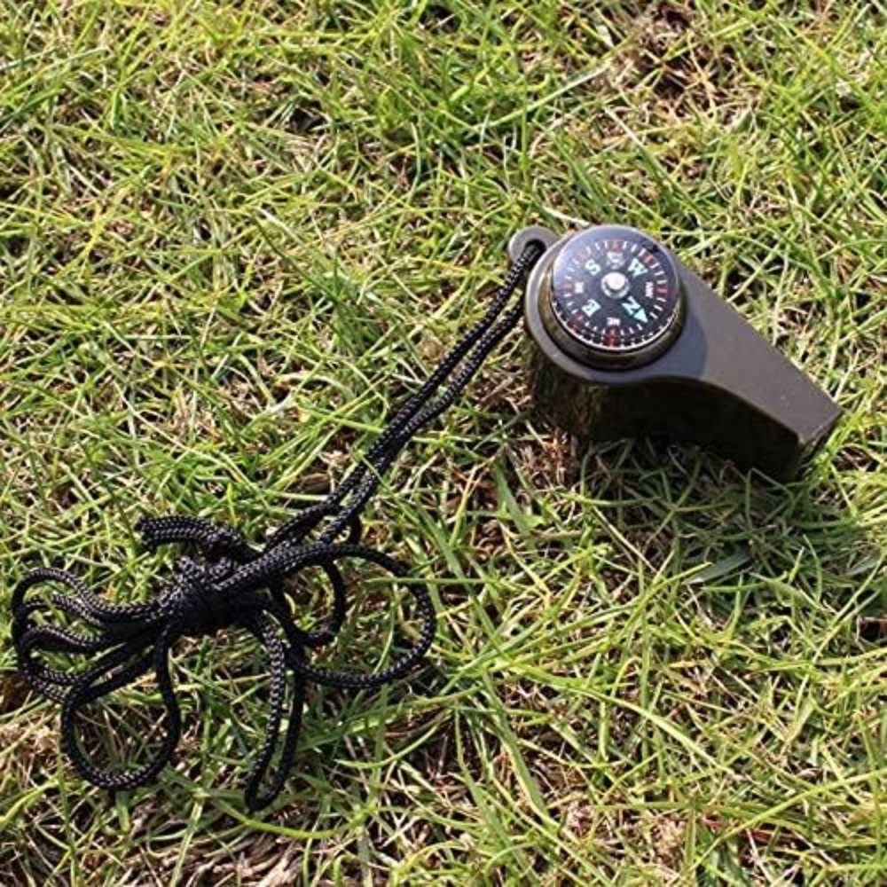 Yunnker Signalpfeife DREI-in-Eins-Kompass Rettungsschwimmer Pfeife, (1-St), Thermometer Outdoor Multifunktionale Survival