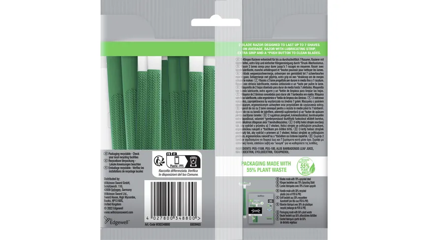 WILKINSON SWORD Extra 2 Essential Sensitive Einwegrasierer
