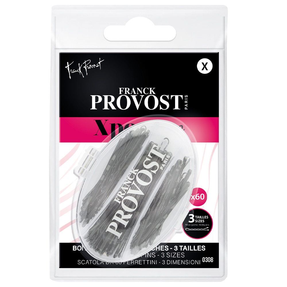 Franck Provost BOÎTE PLEXI PINCES GUICHES NOIRES - 3 TAILLES CHOUCHOU