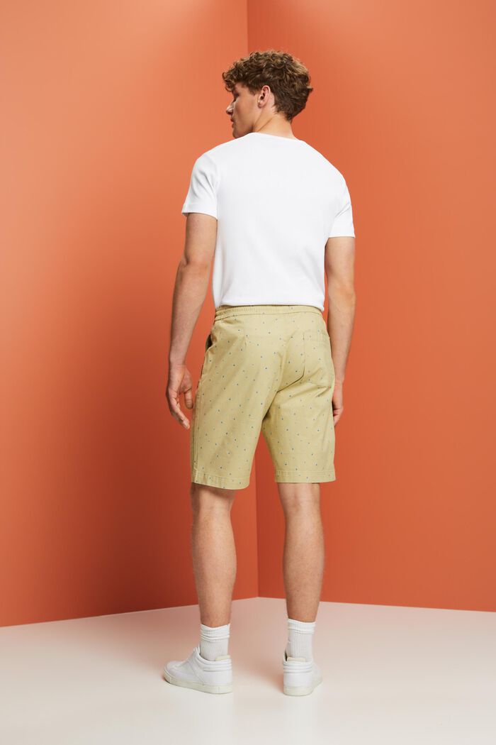Gemusterte Pull-on-Shorts, Baumwollstretch