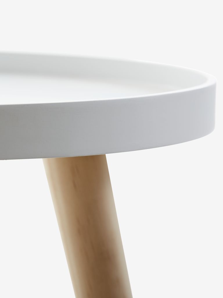 BACKEBJERG BACKEBJERG hjørnebord Ø40 hvit/natur
