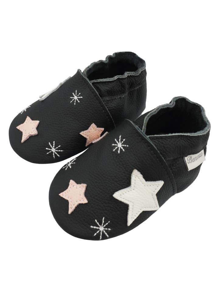 Yalion Leder-Krabbelschuhe 
