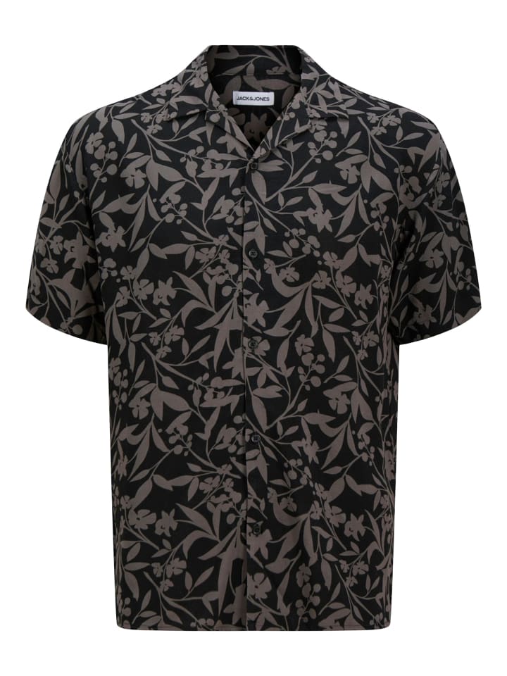 JACK & JONES Junior JJJEFF MONOCHROME RESORT SHIRT S/S JNR in castlerock günstig kaufen