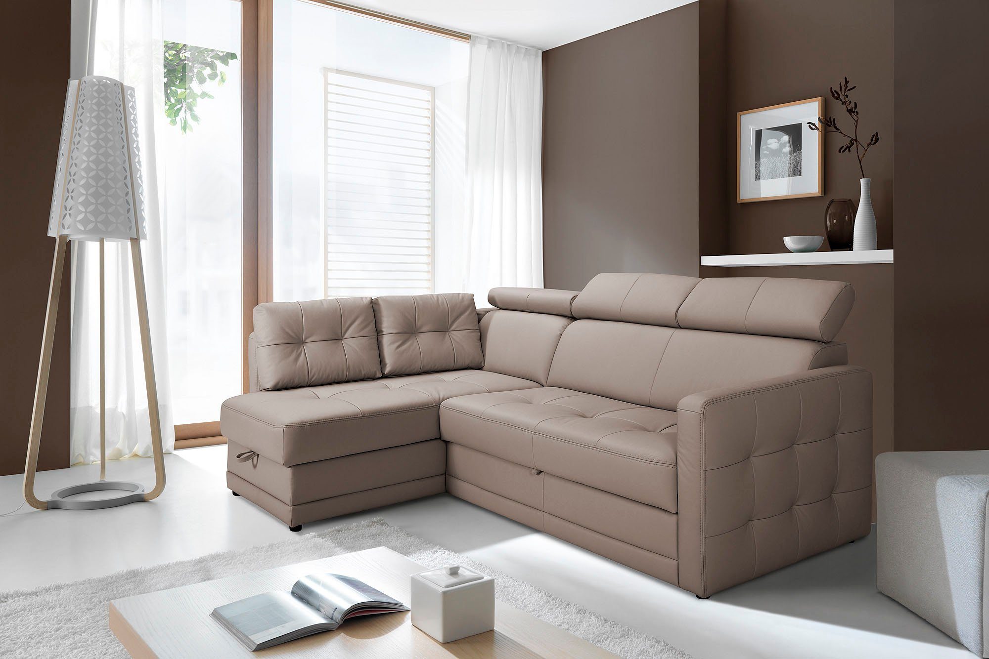 exxpo - sofa fashion Ecksofa Arles, wahlweise mit Bettfunktion und Bettkasten