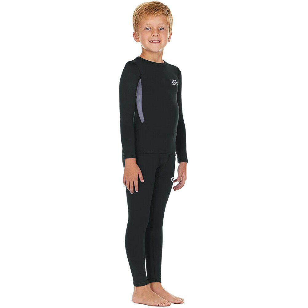 MEETYOO Thermounterhemd Kinder Thermo Unterwäsche Set (Fleece Skiunterwäsche, Sport Funktionswäsche) Thermo Unterhemd und Unterhose