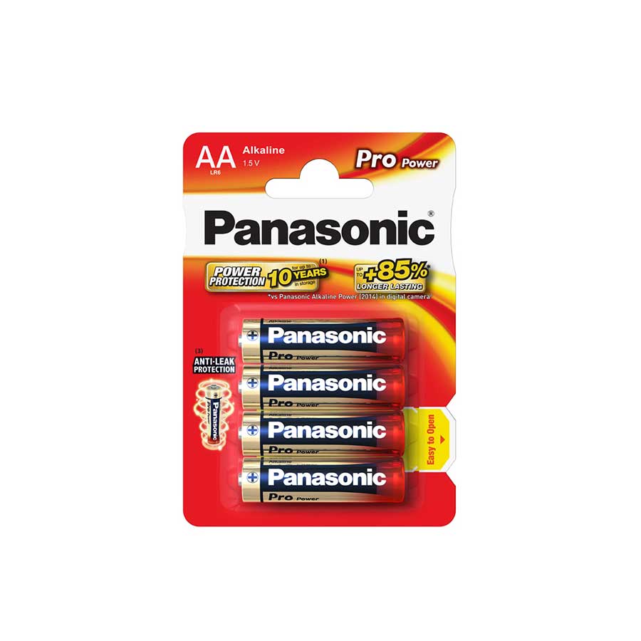 Panasonic Pro Power Alkali Mignon Batterie AA LR6PPG/4BP, 1,5 V, 4 Stück - ATU