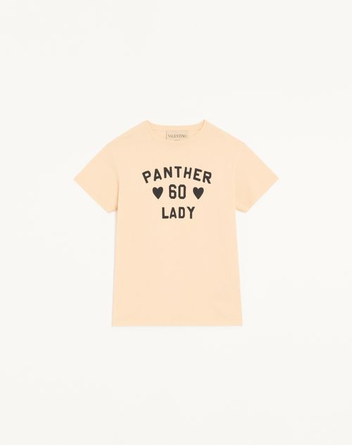 T-shirt med panterprint i bomuldsjersey
