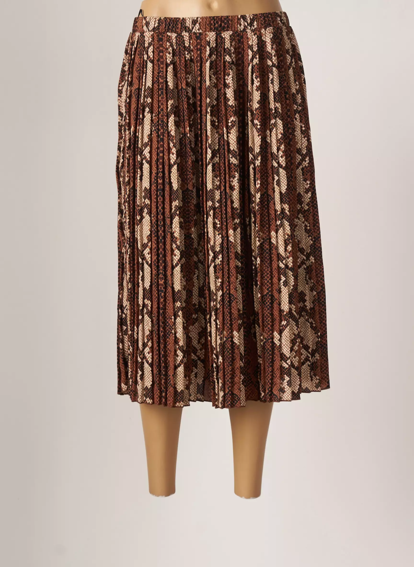 Vila Jupes Mi Longues Femme couleur marron
