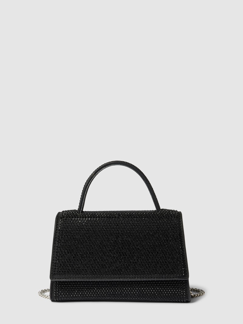 Handtasche mit Zierbesatz in schwarz