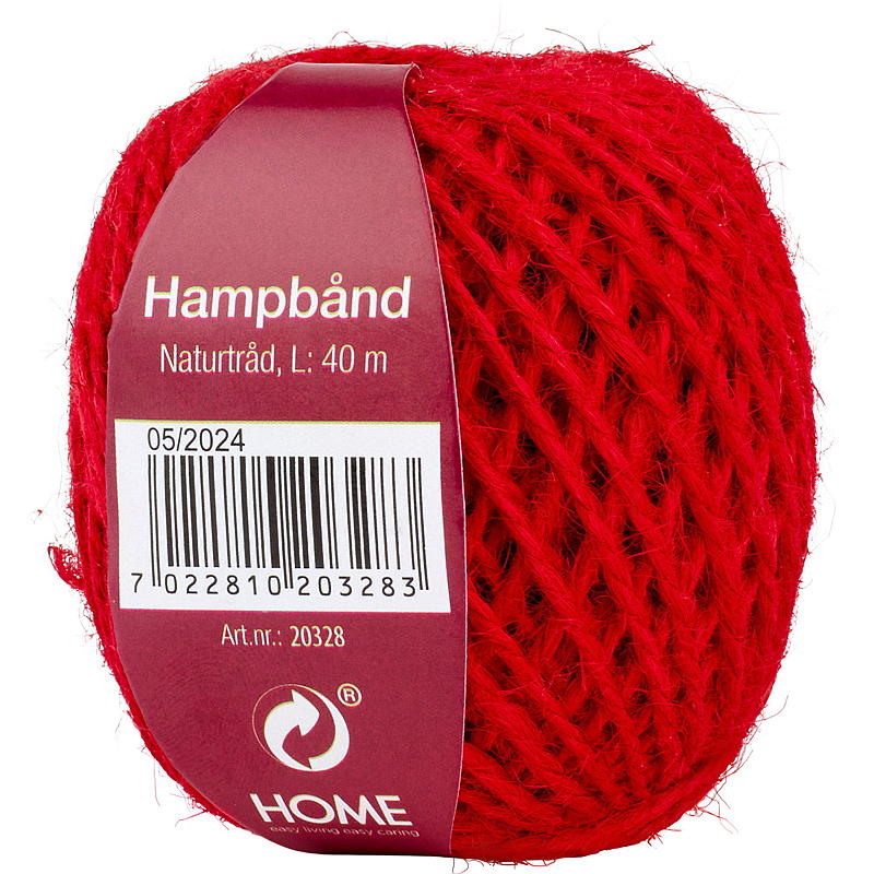 Home Bånd hamp 40 m x 2 mm natur