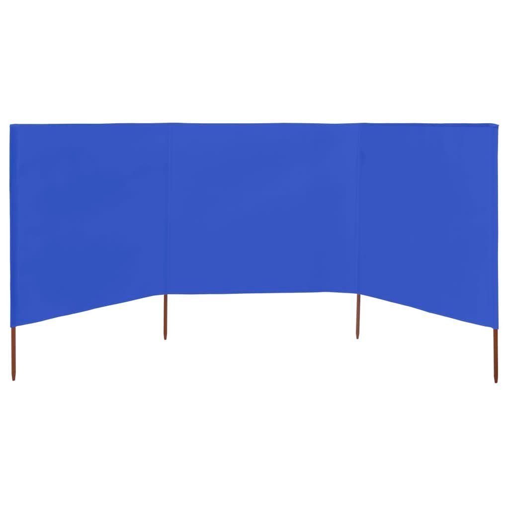 vidaXL Balkonsichtschutz 3-teiliges Windschutzgewebe 400 x 80 cm Azurblau
