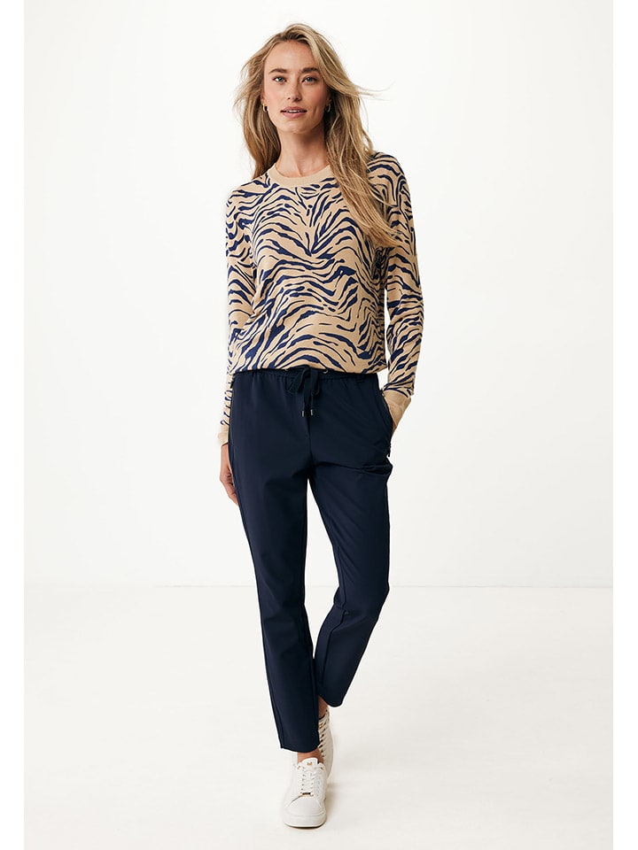 Mexx Pullover in Beige/ Blau günstig kaufen