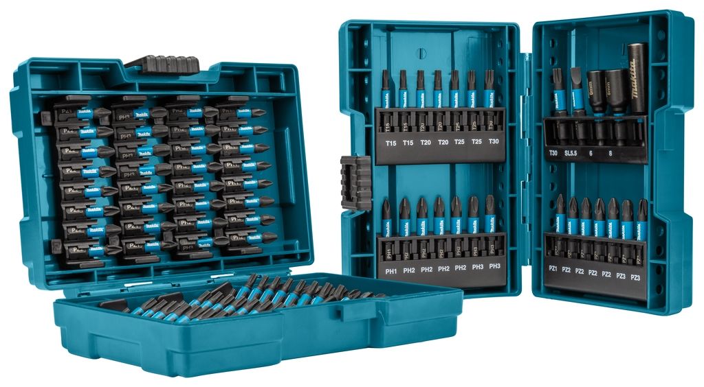 Set di punte Makita E-03109 Impact nere 25/50 mm - 90 pezzi in 2 scatole