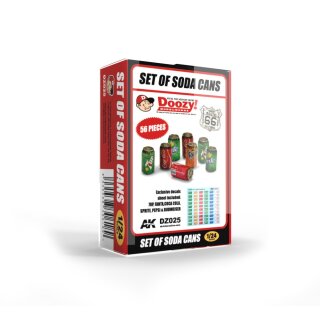 Set of Soda Cans 1:24