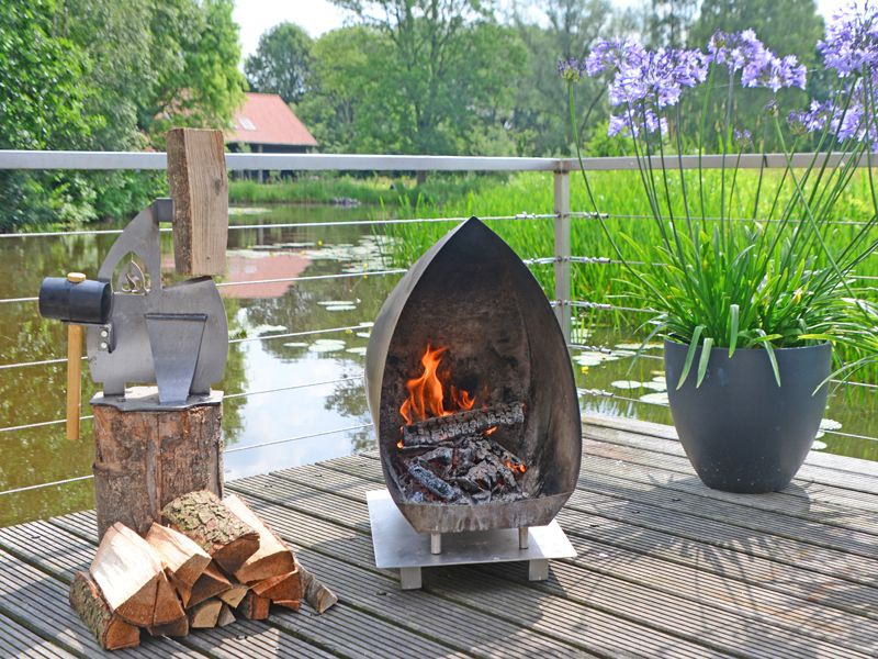 Magma rostfrei stahl Gartenkamin grill-set
