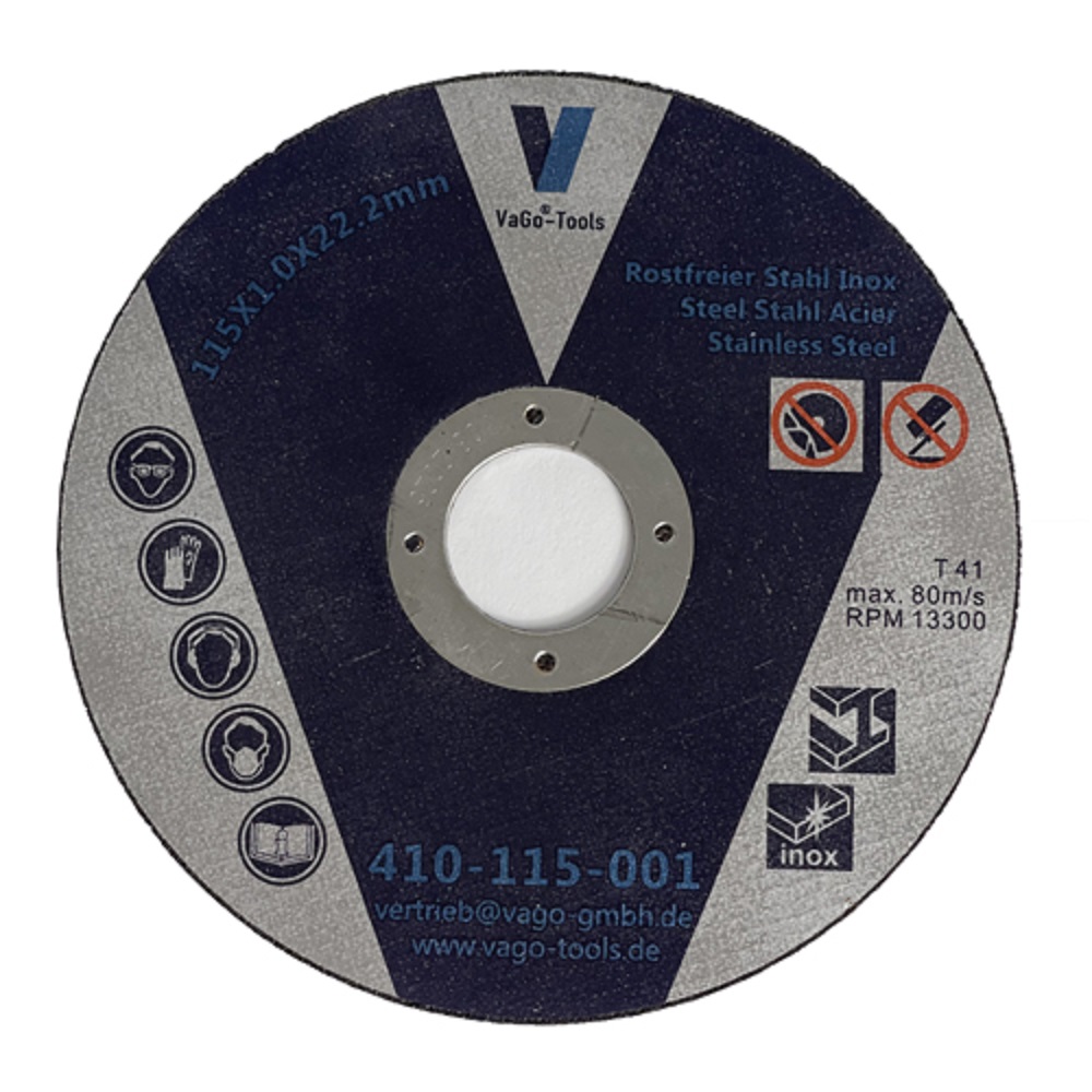 Vago-Tools Trennscheiben Flexscheiben 115mmx1mm Edelstahl Metall Stahl 100 Stück