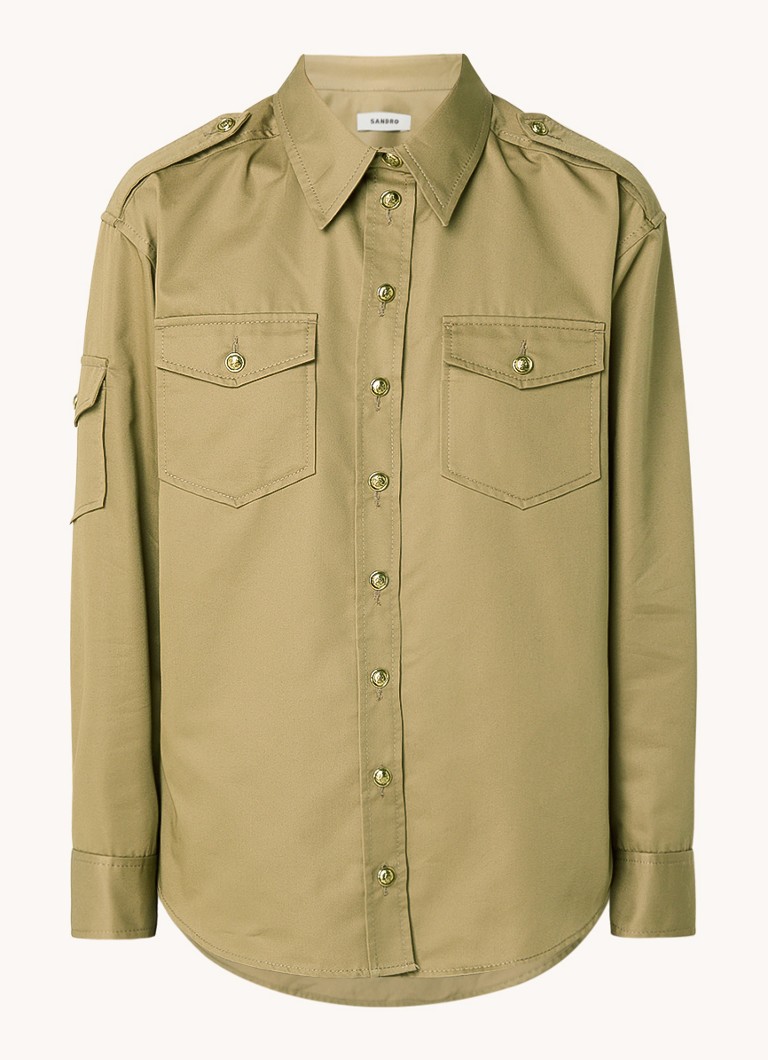 Sandro  Blouse met borstzakken en sierknopen