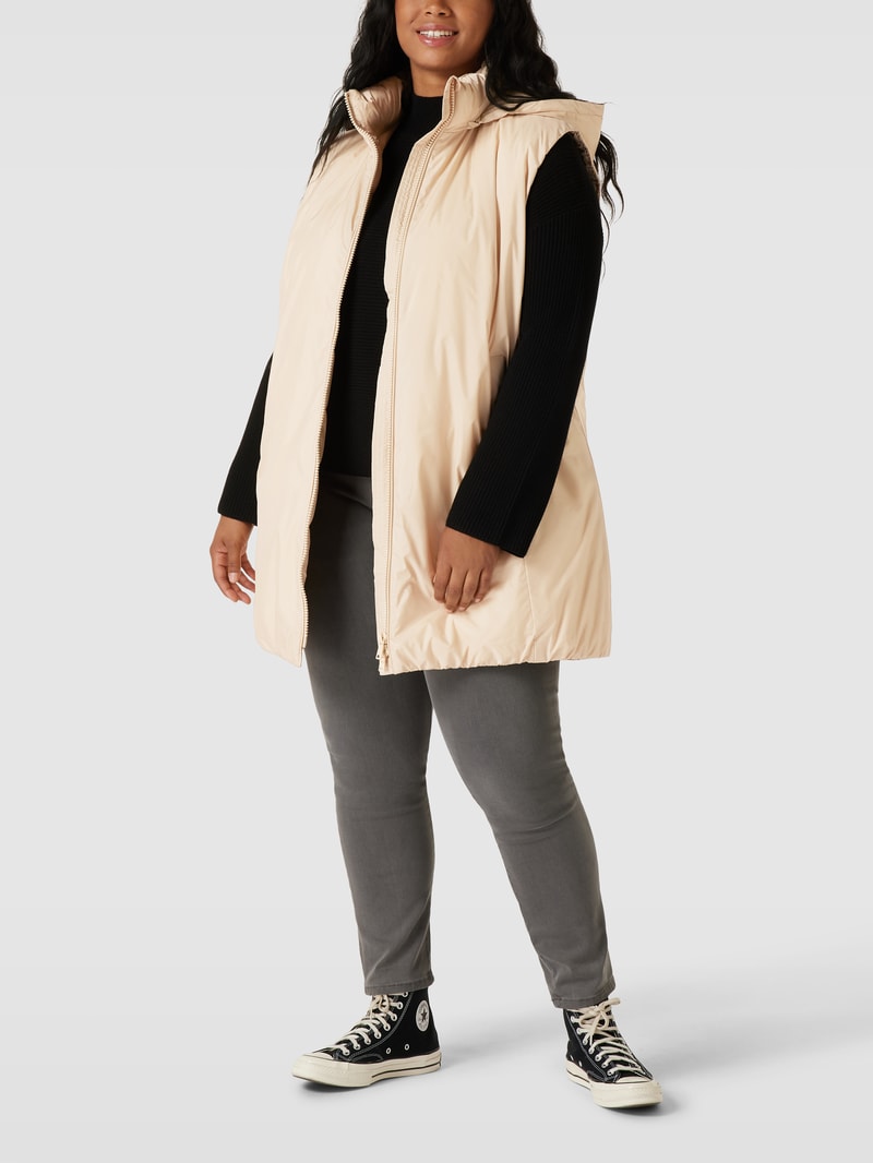 PLUS SIZE Weste mit seitlichen Eingrifftaschen in sand