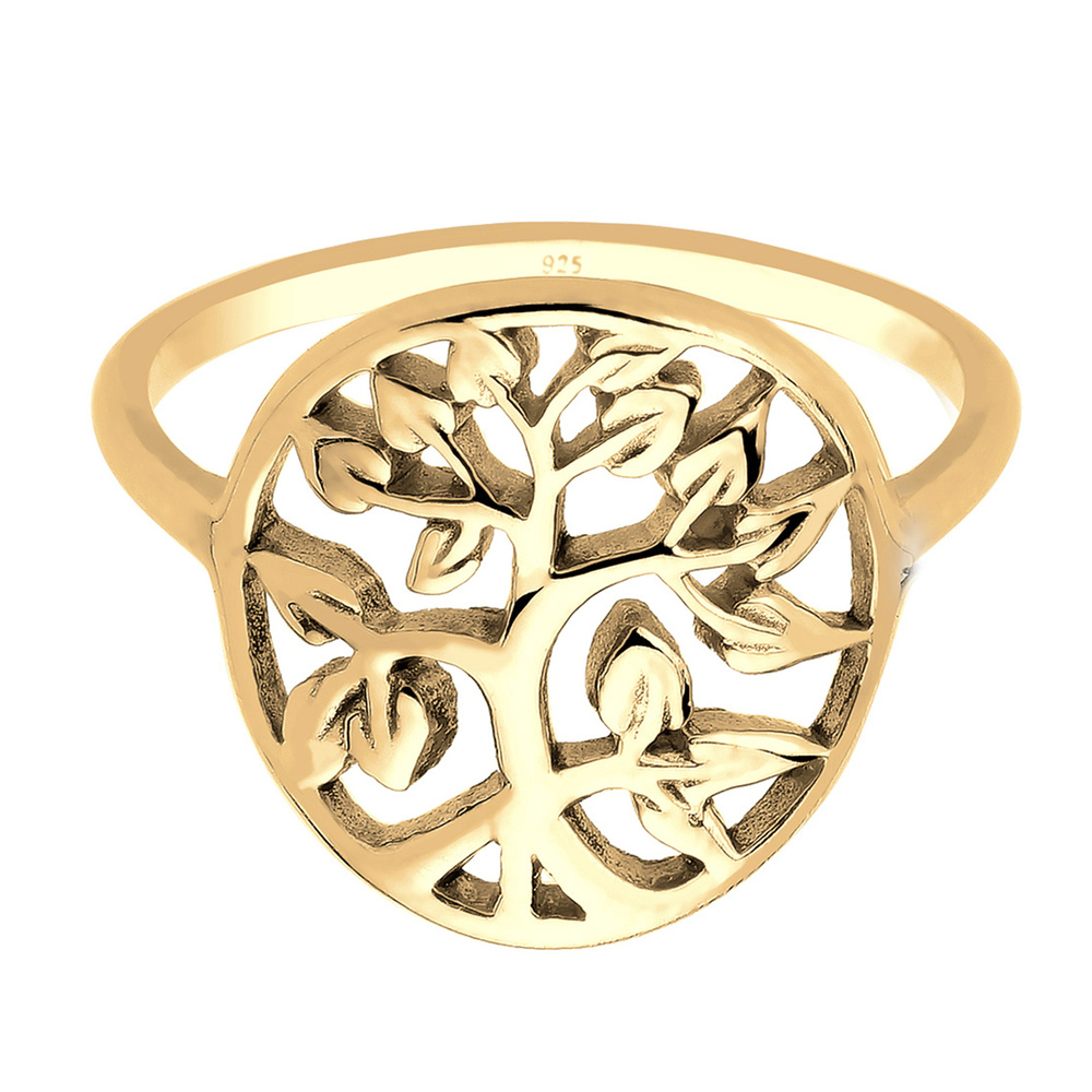 Elli Elli Bague Femmes Symbole Arbre de Vie Floral en Argent Sterling 925 Bague