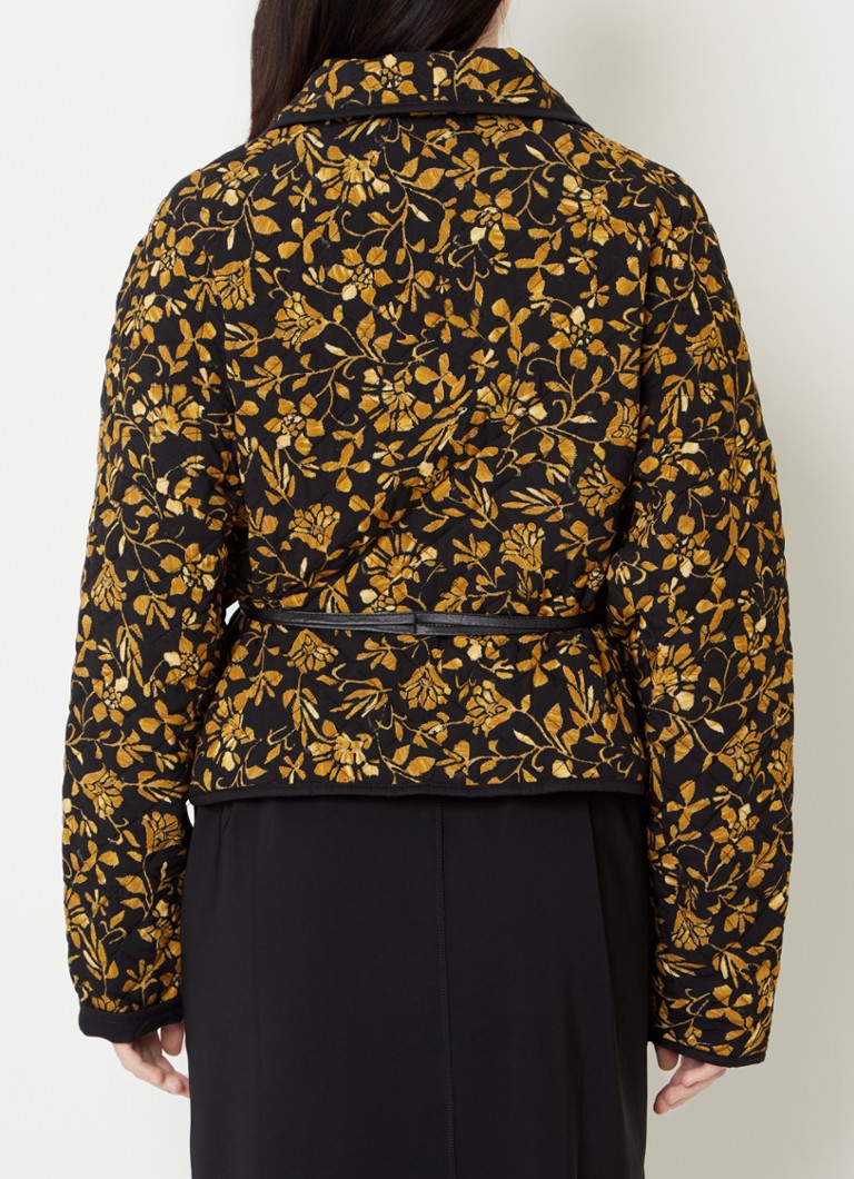 Jachetă Penn & Ink cu imprimeu floral și curea