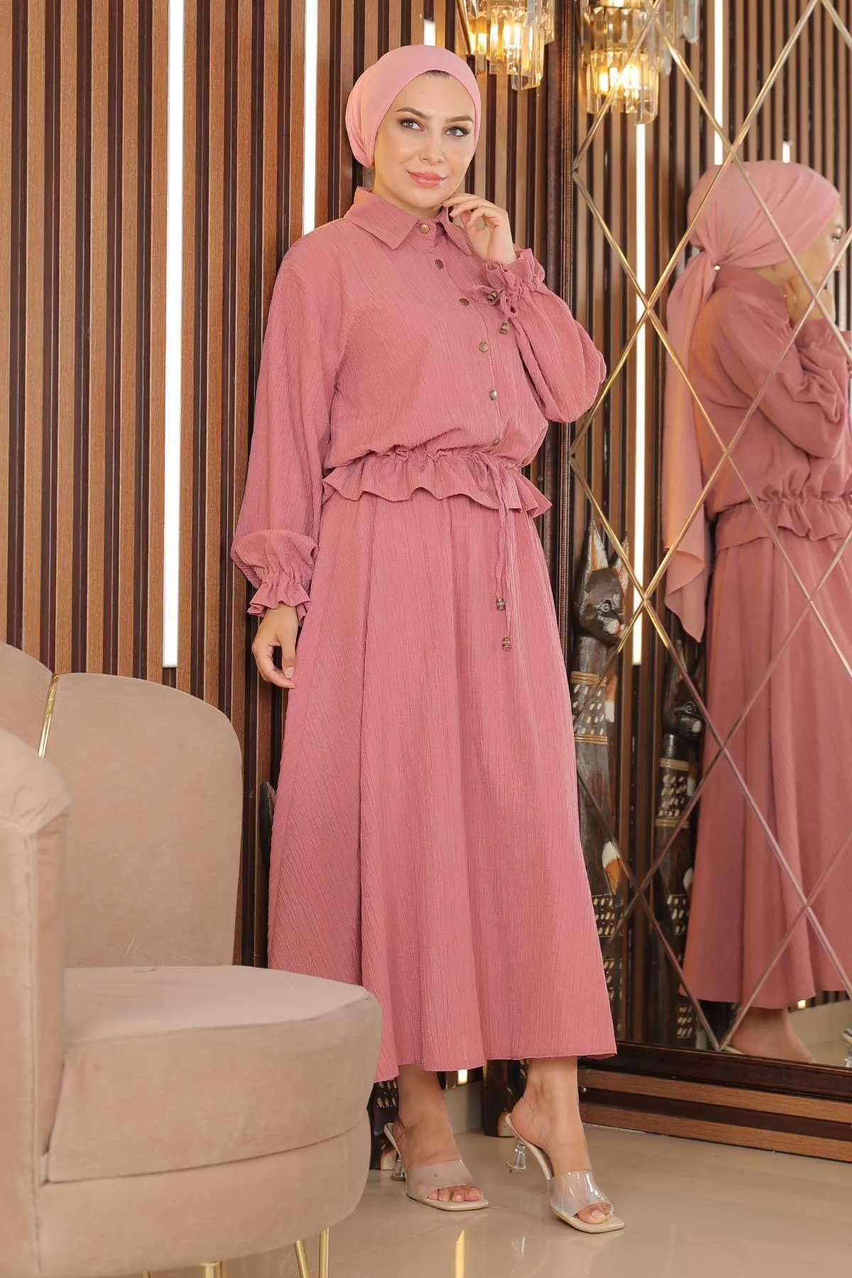 Modamihram  Hemdrock-Set Dusty Rose 19146