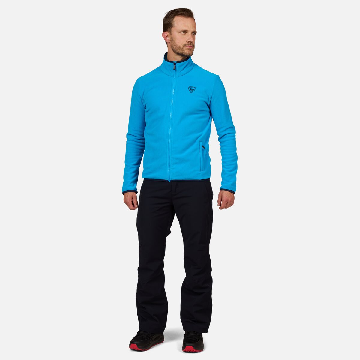 Herrenfleecejacke mit durchgehendem Reißverschluss Strawpile
