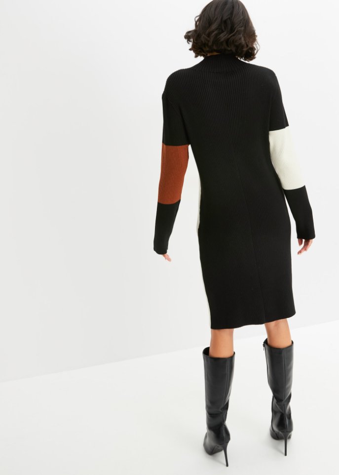 gemustertes Strickkleid
