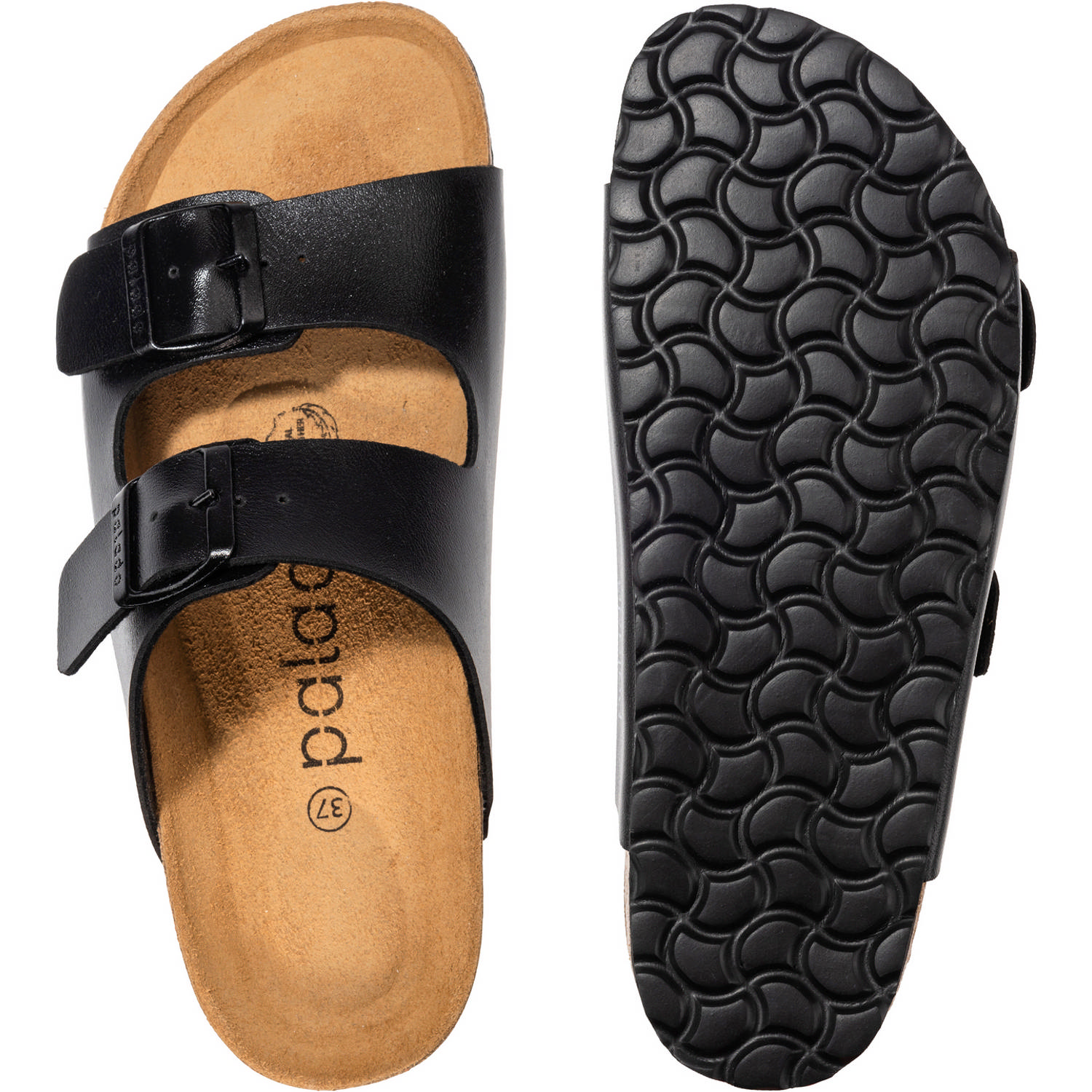 Palado Korfu PF, Pantoletten, Damen, Metallic Schwarz