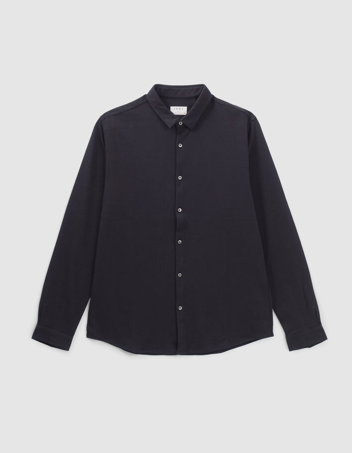 Chemise REGULAR marine manches longues Interlock Homme