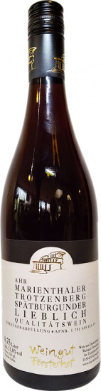 2018 Marienthaler Trotzenberg Spätburgunder lieblich - Weingut Försterhof